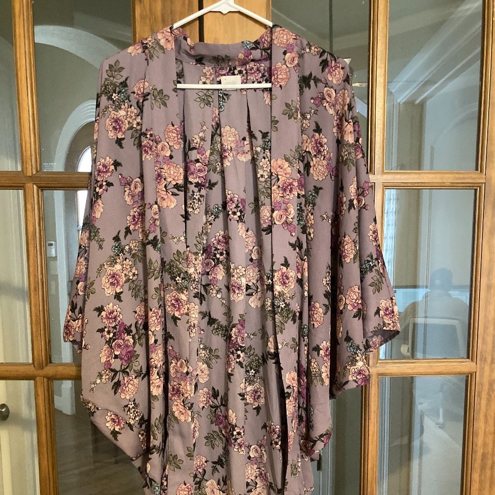 Purple Floral Kimono